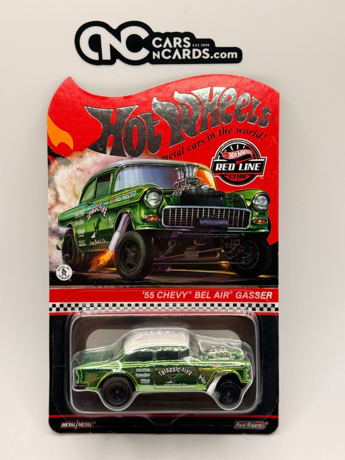 2021 Hot Wheels RLC Red Line Club ’55 Chevy Bel Air Gasser With Protector