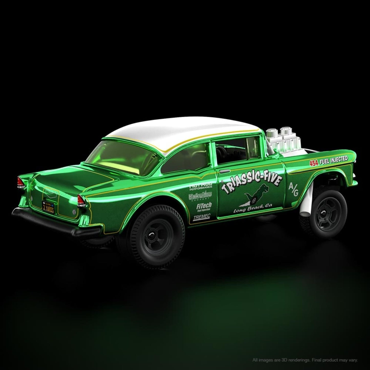 2021 Hot Wheels RLC Red Line Club ’55 Chevy Bel Air Gasser With Protector