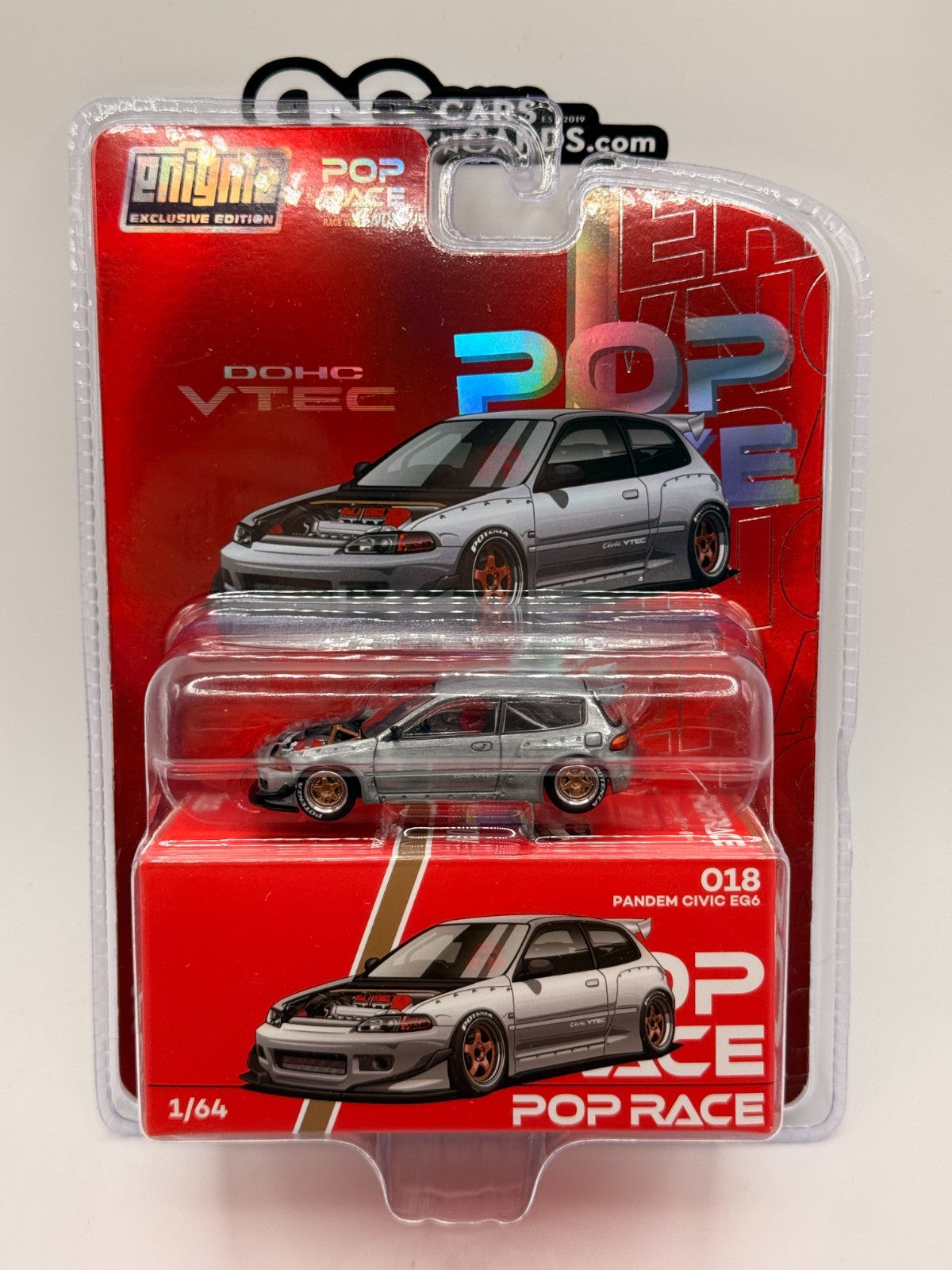 POPRACE 1:64 PANDEM CIVIC EG6 RAW METAL (enigma exclusive edition) PRE018 CHASE