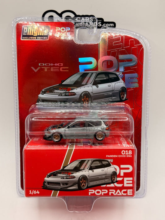 POPRACE 1:64 PANDEM CIVIC EG6 RAW METAL (enigma exclusive edition) PRE018 CHASE