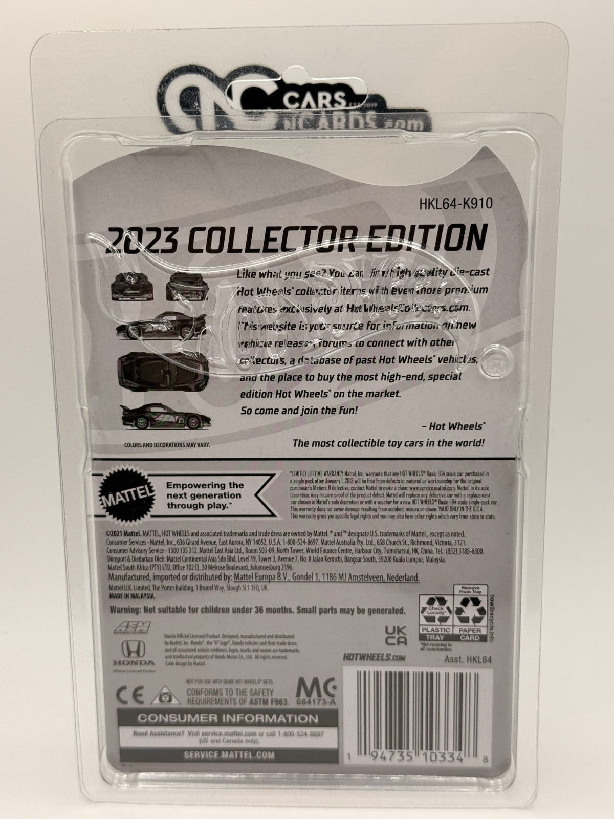 2023 Hot Wheels Legends Tour Collector Edition Honda S2000 AEM With Protector