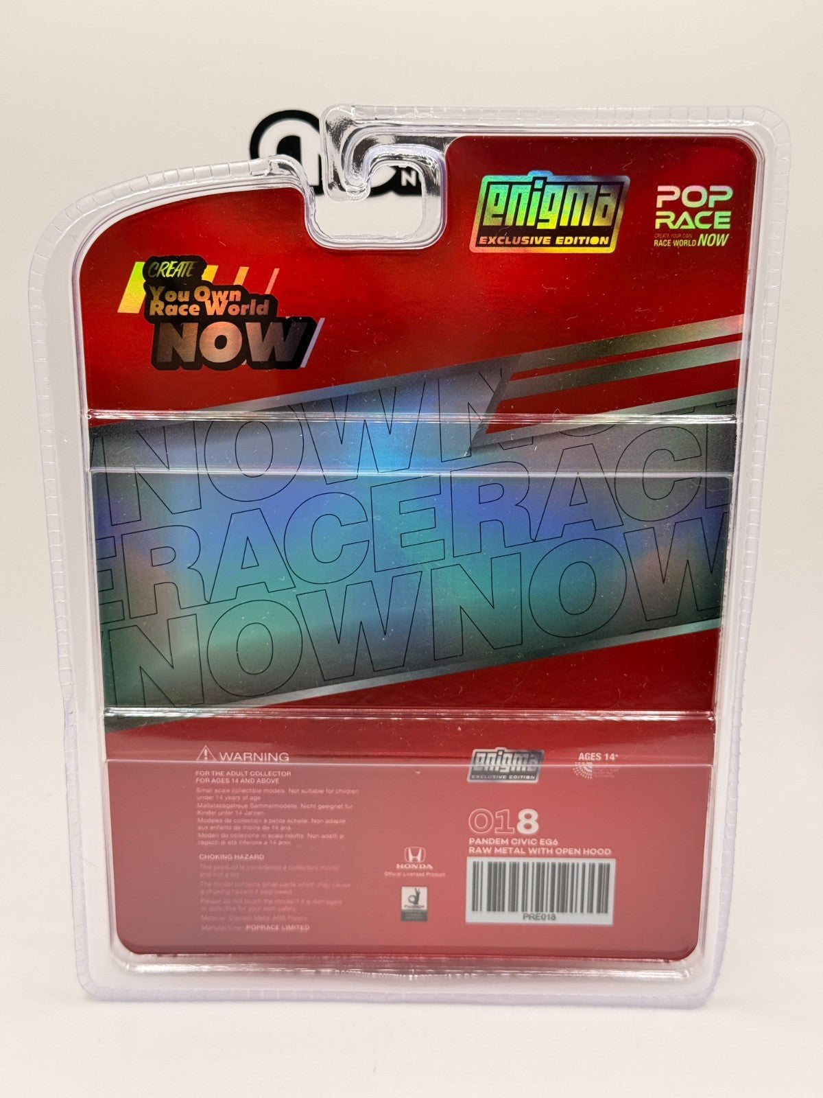 POPRACE 1:64 PANDEM CIVIC EG6 RAW METAL (enigma exclusive edition) PRE018 CHASE