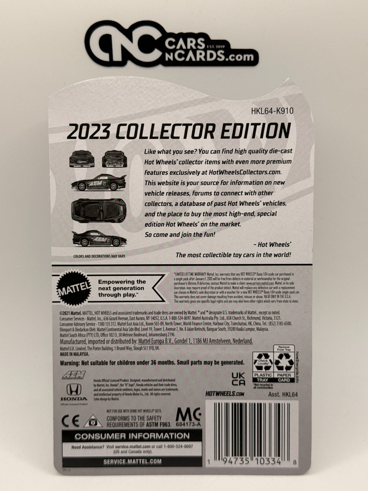 2023 Hot Wheels Legends Tour Collector Edition Honda S2000 AEM With Protector