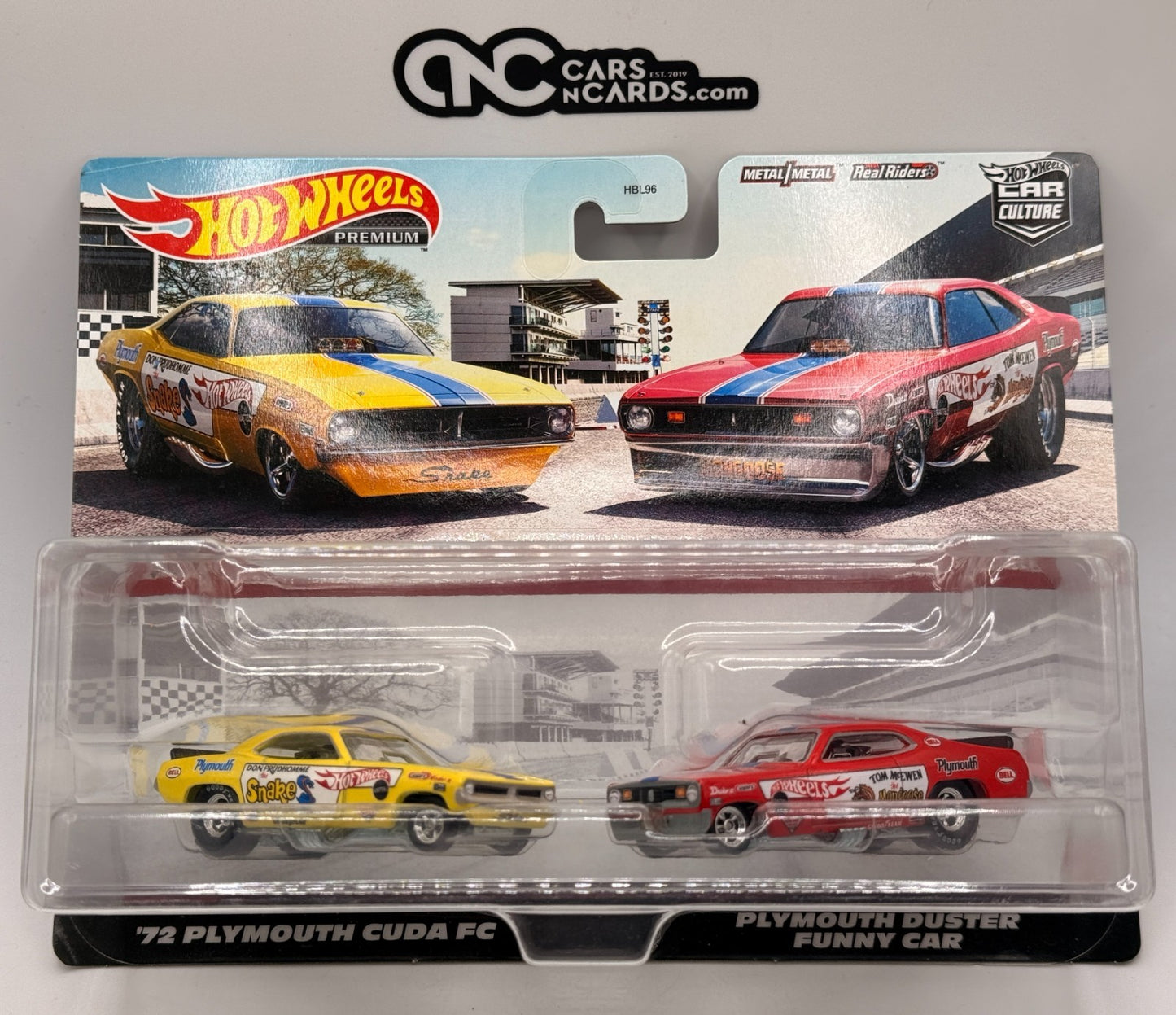 2022 Hot Wheels Premium Car Culture 2 Pack '72 Cuda FC & Duster Snake & Mongoose