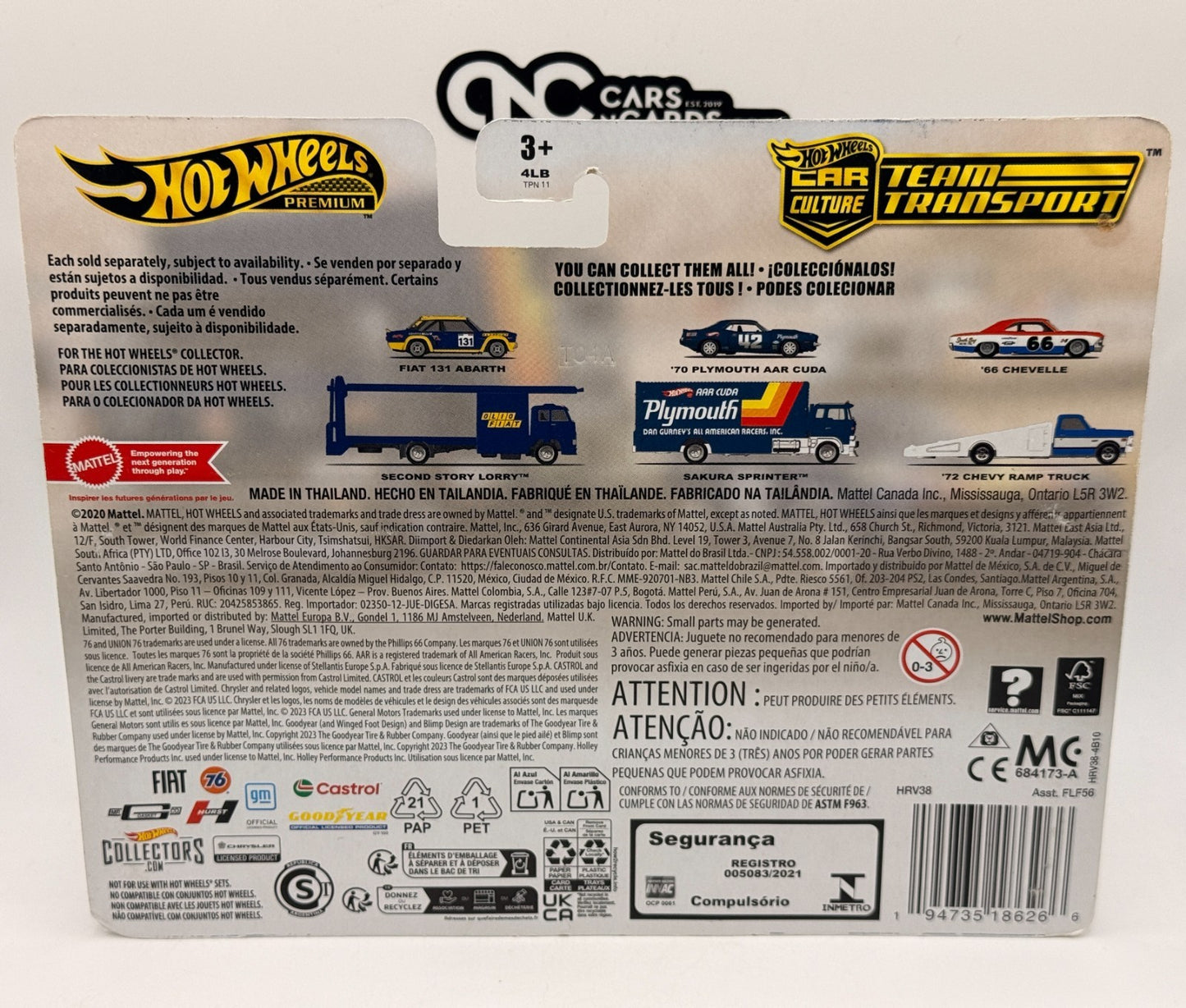 2024 Hot Wheels Premium Team Transport #63 '70 Plymouth AAR CUDA (Bent Corners)