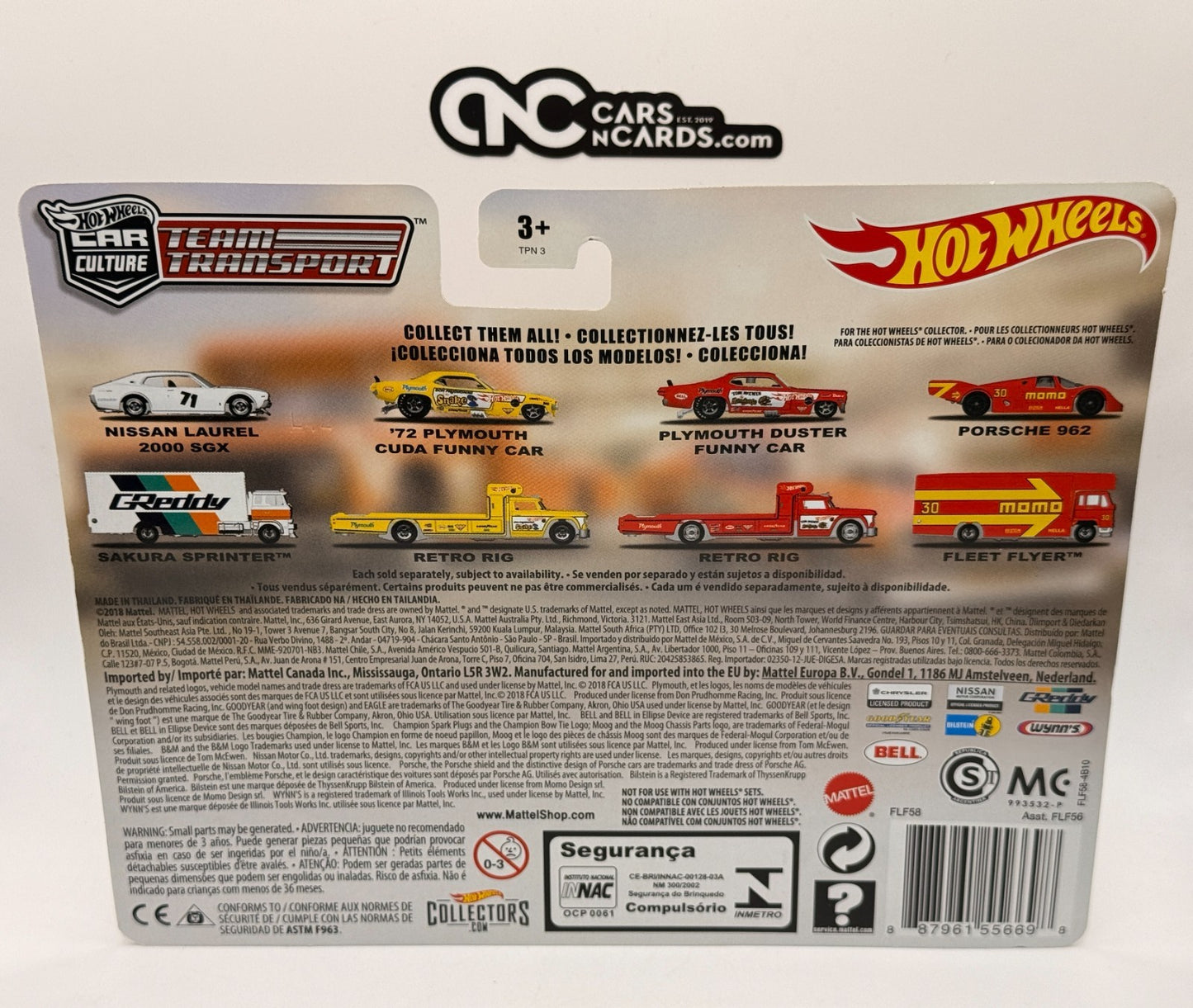 2018 Hot Wheels Premium Team Transport #5 Plymouth Duster Mongoose Soft Corners