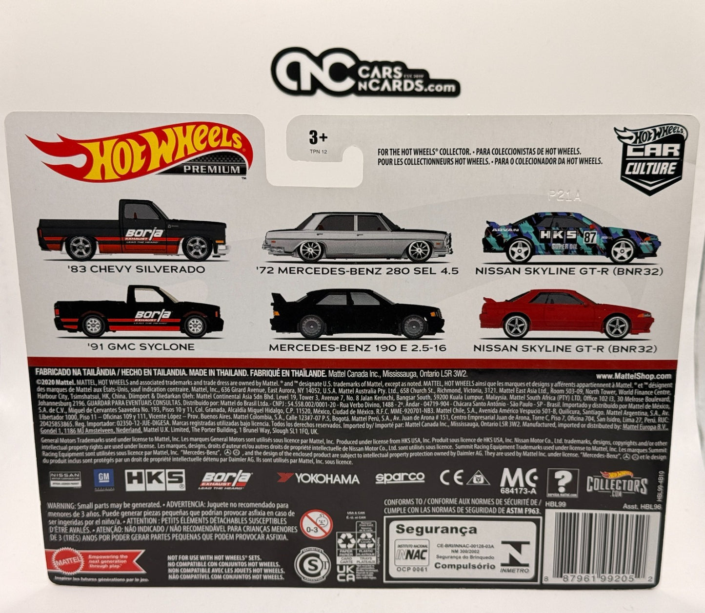 2020 Hot Wheels Premium Car Culture 2 Pack '72 Mercedes-Benz 280 SEL 4.5 & 190E