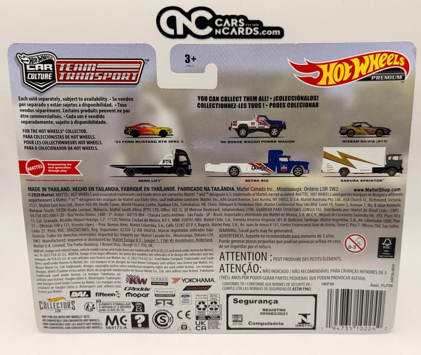 2021 Hot Wheels Premium Team Transport #50 '23 Ford Mustang RTR (Bent Corners)