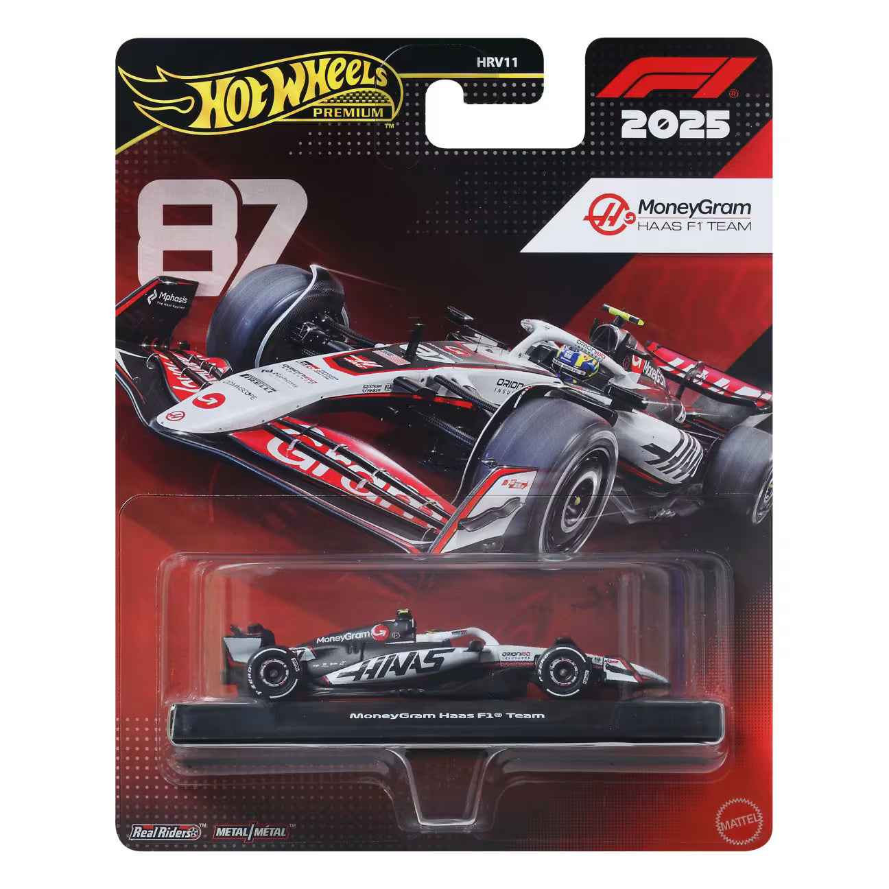 2026 Hot Wheels Premium F1 2025 Oliver Bearman #87 Haas MoneyGram F1 Team