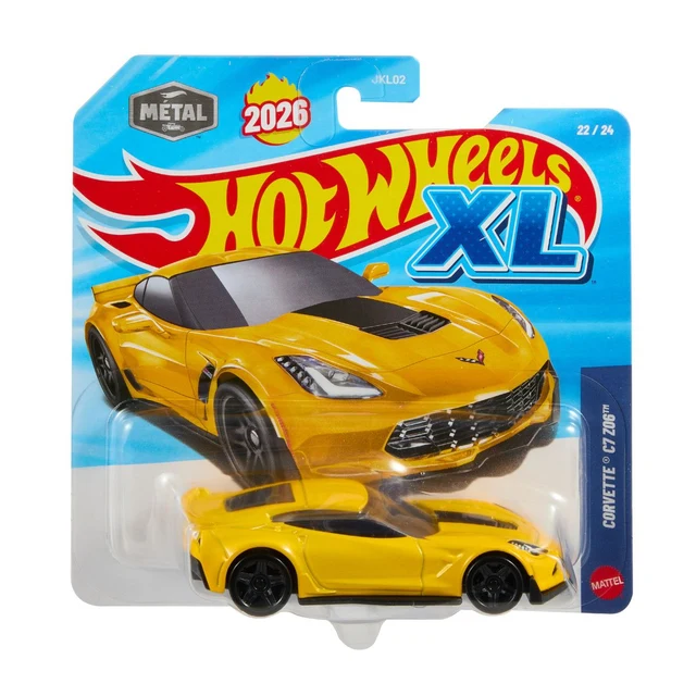 2026 Hot Wheels XL 22/24 Corvette C7 Z06 Yellow (Soft Corners)