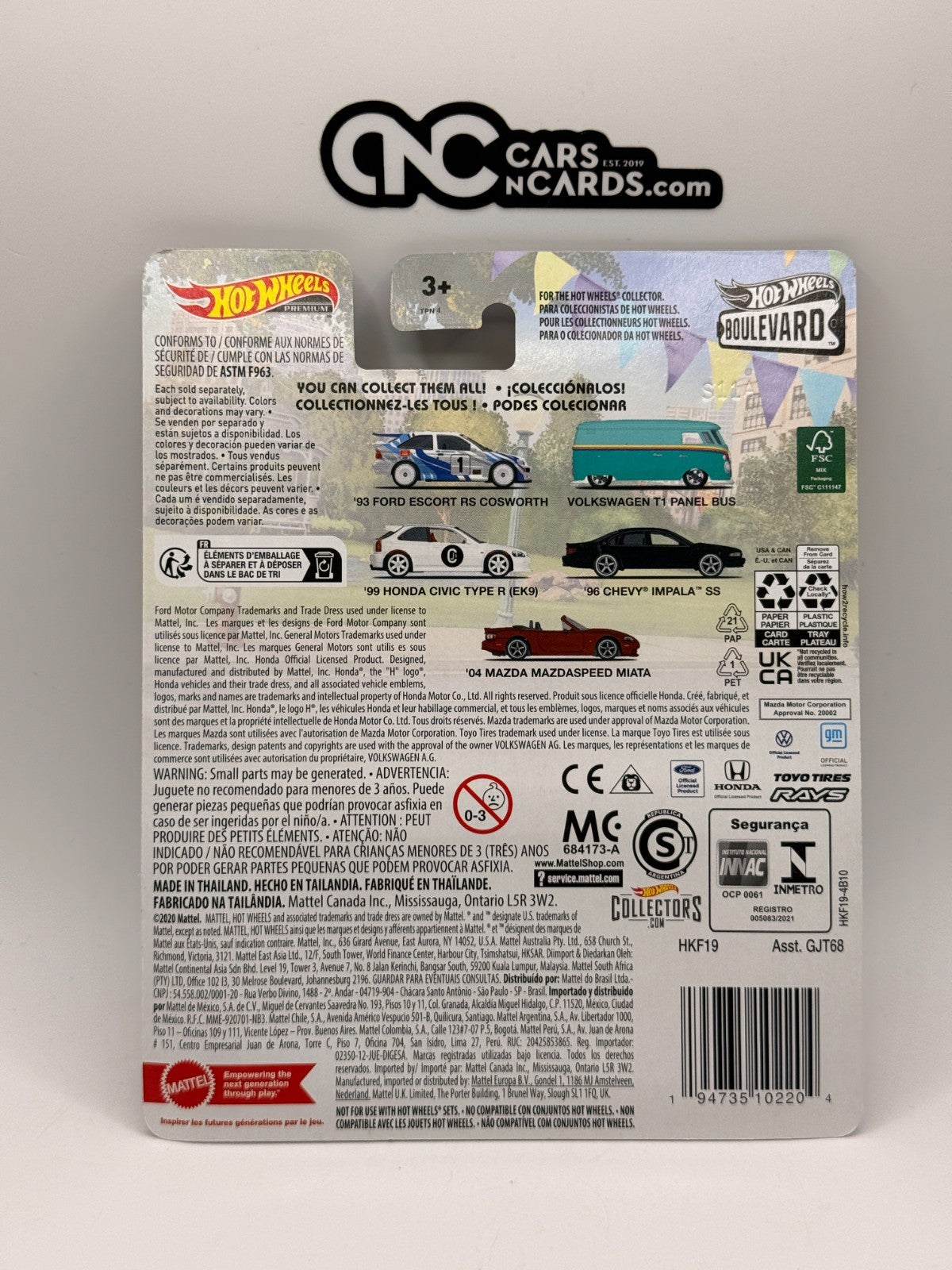 2023 Hot Wheels Premium Boulevard #73 '99 Honda Civic Type R (EK9) White