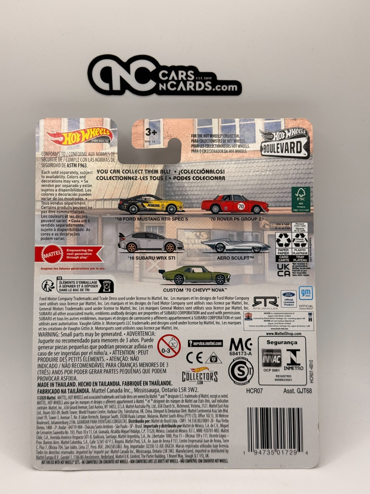 2021 Hot Wheels Premium Boulevard #63 '16 Subaru WRX STI Gray