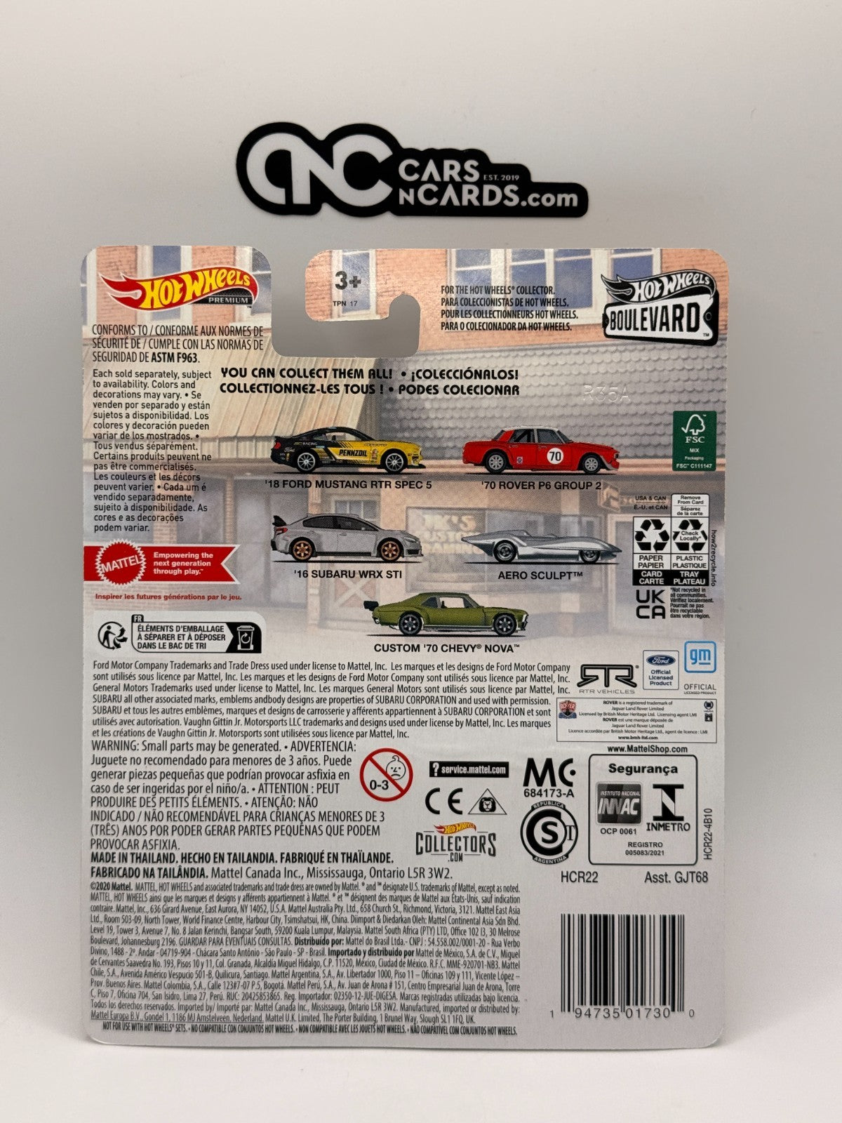 2021 Hot Wheels Premium Boulevard #65 Custom '70 Chevy Nova Green