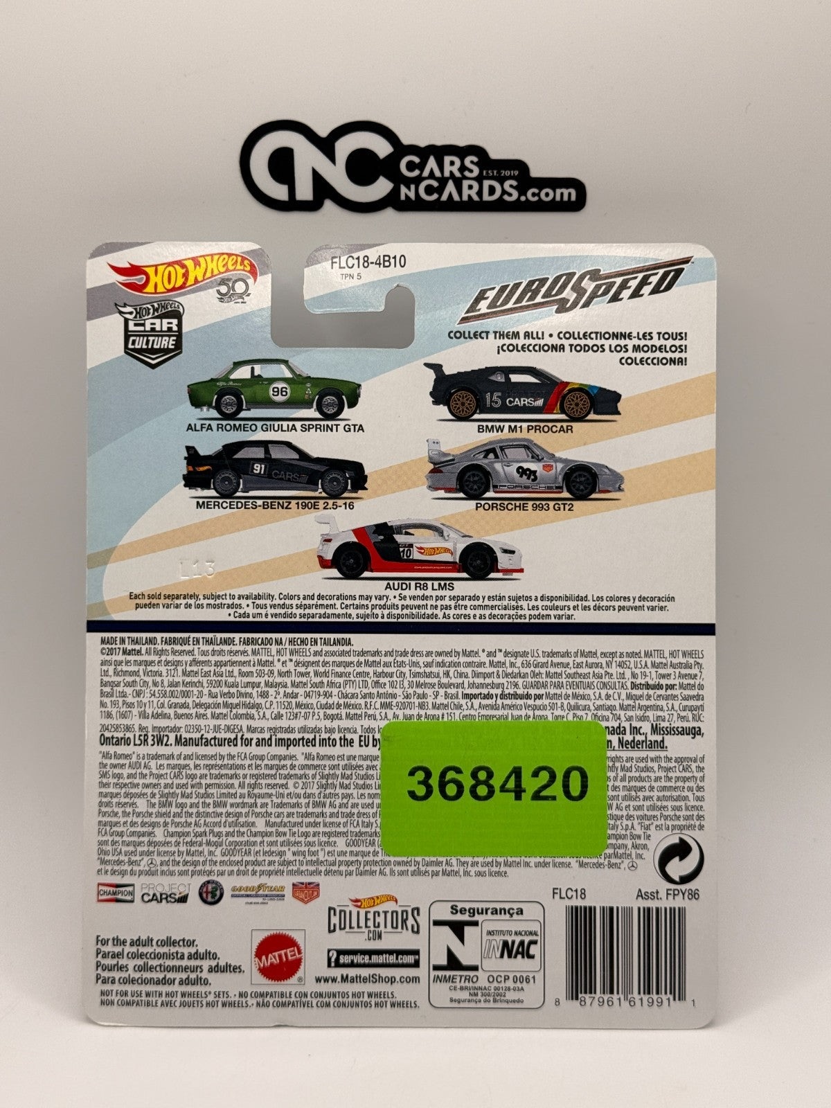 2025 Hot Wheels Premium Euro Speed 3/5 Mercedes-Benz 190E 2.5-16 (Card Damage)