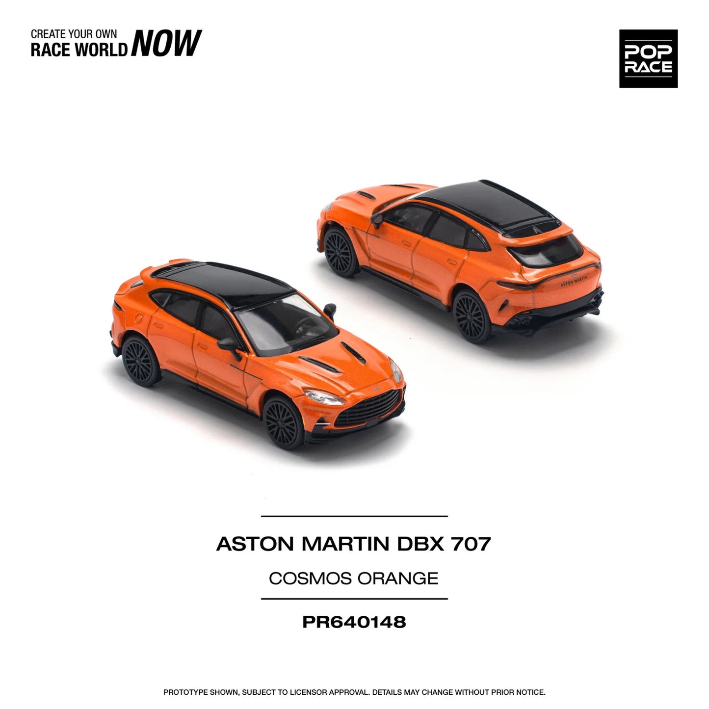 POPRACE 1:64 ASTON MARTIN DBX 707 - COSMOS ORANGE PR640148