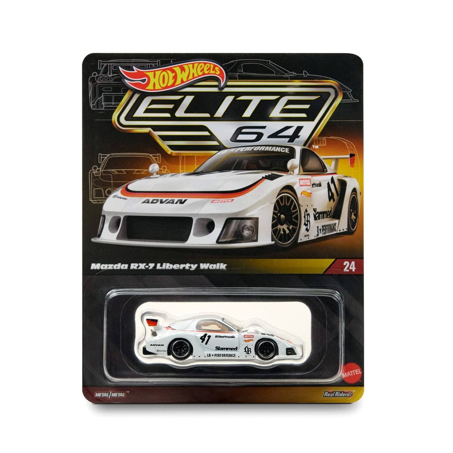 2026 Hot Wheels Elite 64 Mazda RX-7 Liberty Walk With Protector