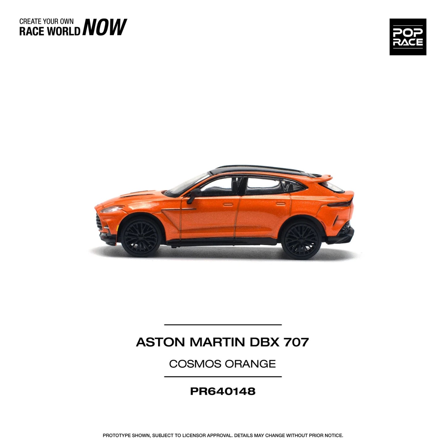 POPRACE 1:64 ASTON MARTIN DBX 707 - COSMOS ORANGE PR640148