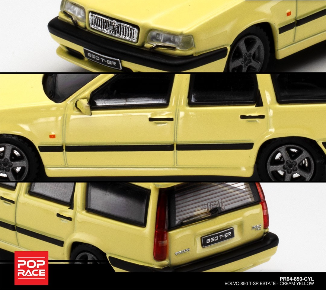 POPRACE 1:64 Volvo 850 T-5R Cream Yellow PR64-850-CYL