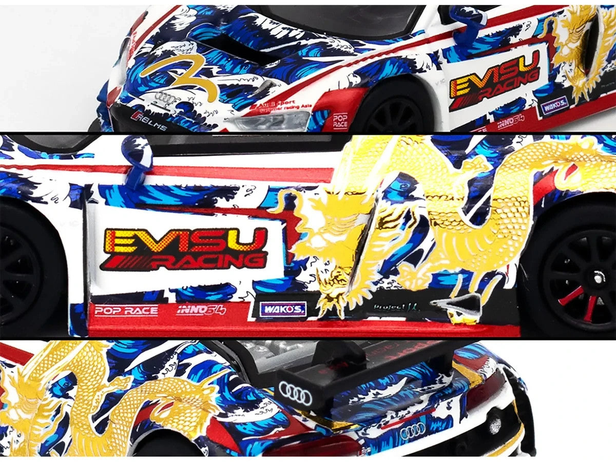 POPRACE 1:64 Audi R8 LM "EVISU x WORKS" Macau GT Cup 2020 Marchy Lee