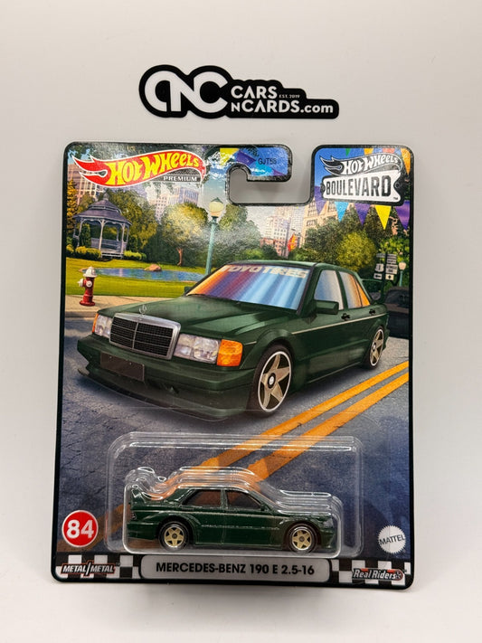 2023 Hot Wheels Premium Boulevard #84 Mercedes-Benz 190E 2.5 16 With Protector