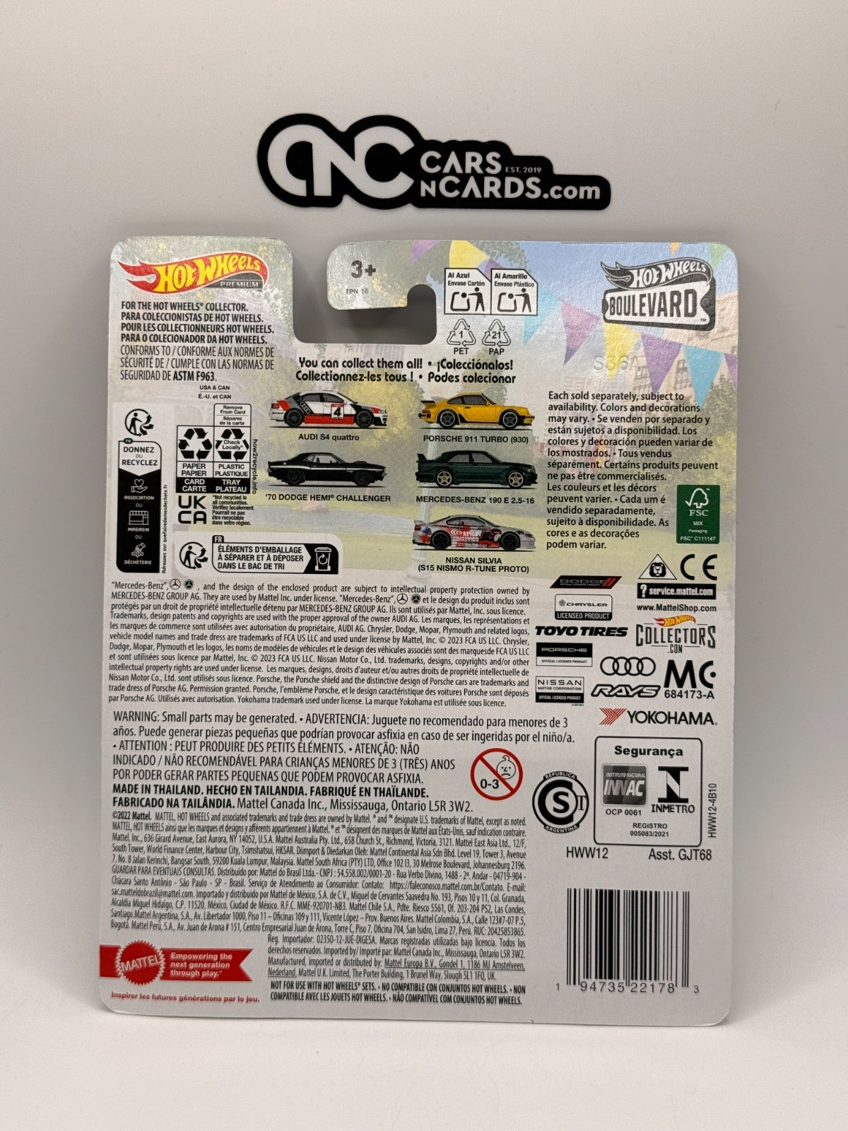 2023 Hot Wheels Premium Boulevard #84 Mercedes-Benz 190E 2.5 16 With Protector