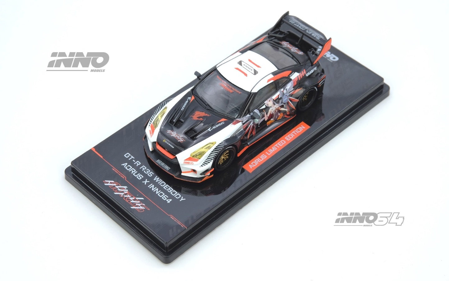 INNO64 1:64 GT-R R35 WIDEBODY AORUS X INNO64 Limited Edition IN64-R35LB-AORUS