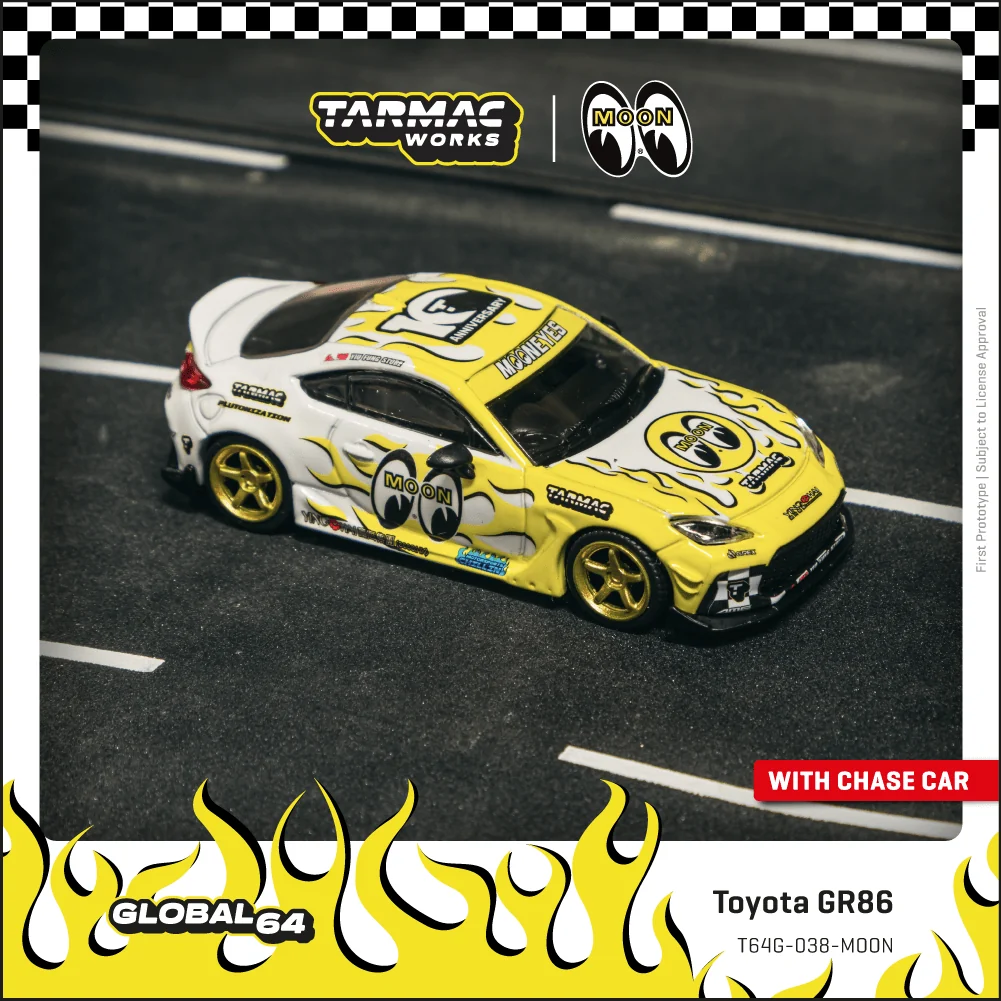 TARMAC WORKS GLOBAL64 1:64 Toyota GR86 MOONEYES T64G-038-MOON Sealed Box