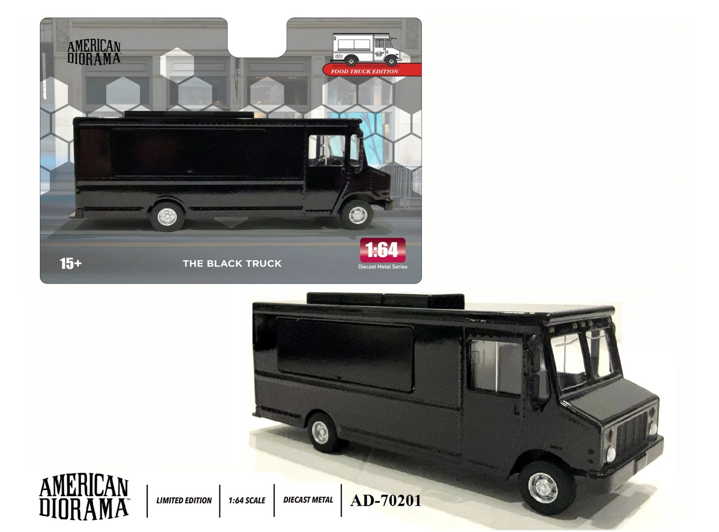 AMERICAN DIORAMA 1:64 Food Truck series – The Black Truck AD-70201