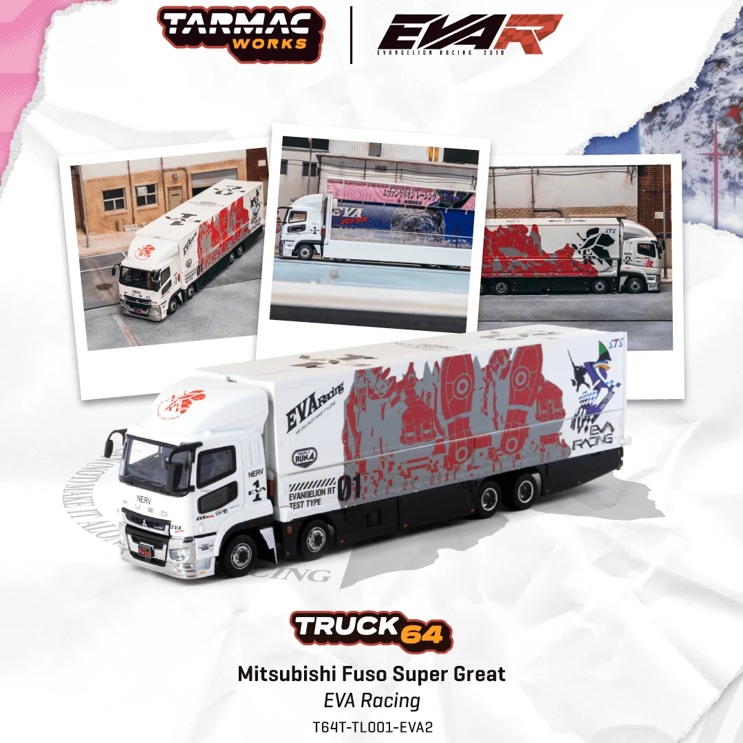 TARMAC WORKS TRUCK64 1:64 Mitsubishi Fuso Super Great EVA Racing T64T-TL001-EVA2