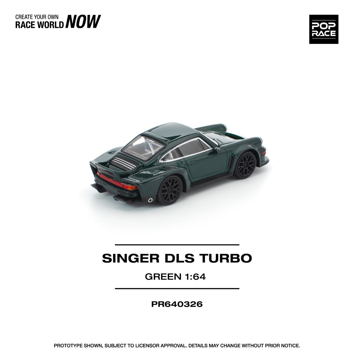 POPRACE 1:64 SINGER DLS TURBO (ROAD) GREEN PR640326