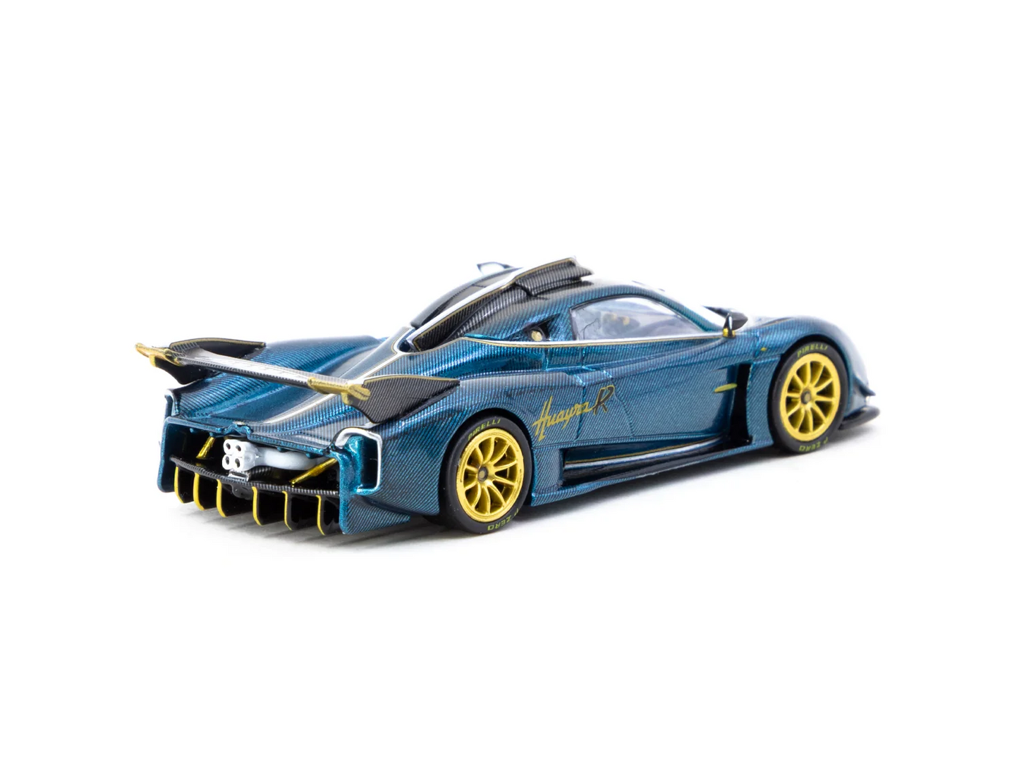 TARMAC WORKS GLOBAL64 1:64 Pagani Huayra R Turquoise Carbon Fiber T64G-TL035-TCF