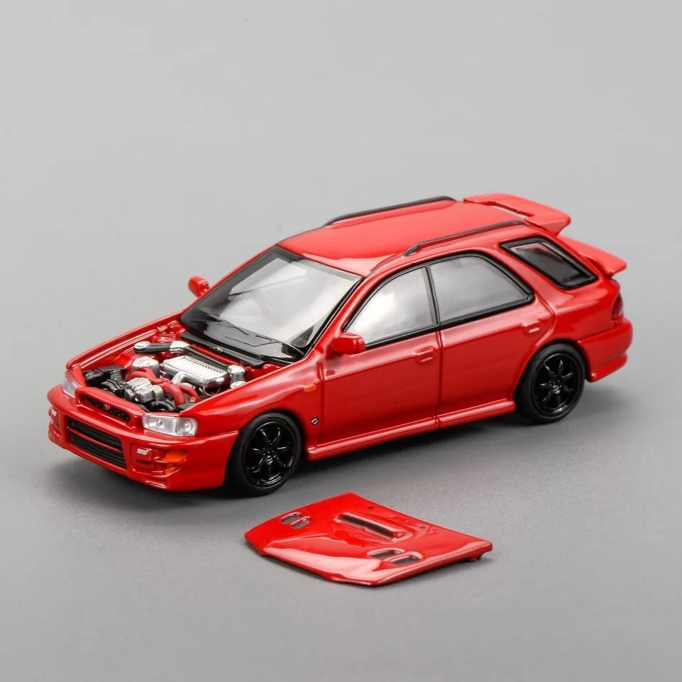 MOTORHELIX 1:64 SUBARU Impreza Wagon WRX STi Ver. VI Cherry Blossom Red M67106
