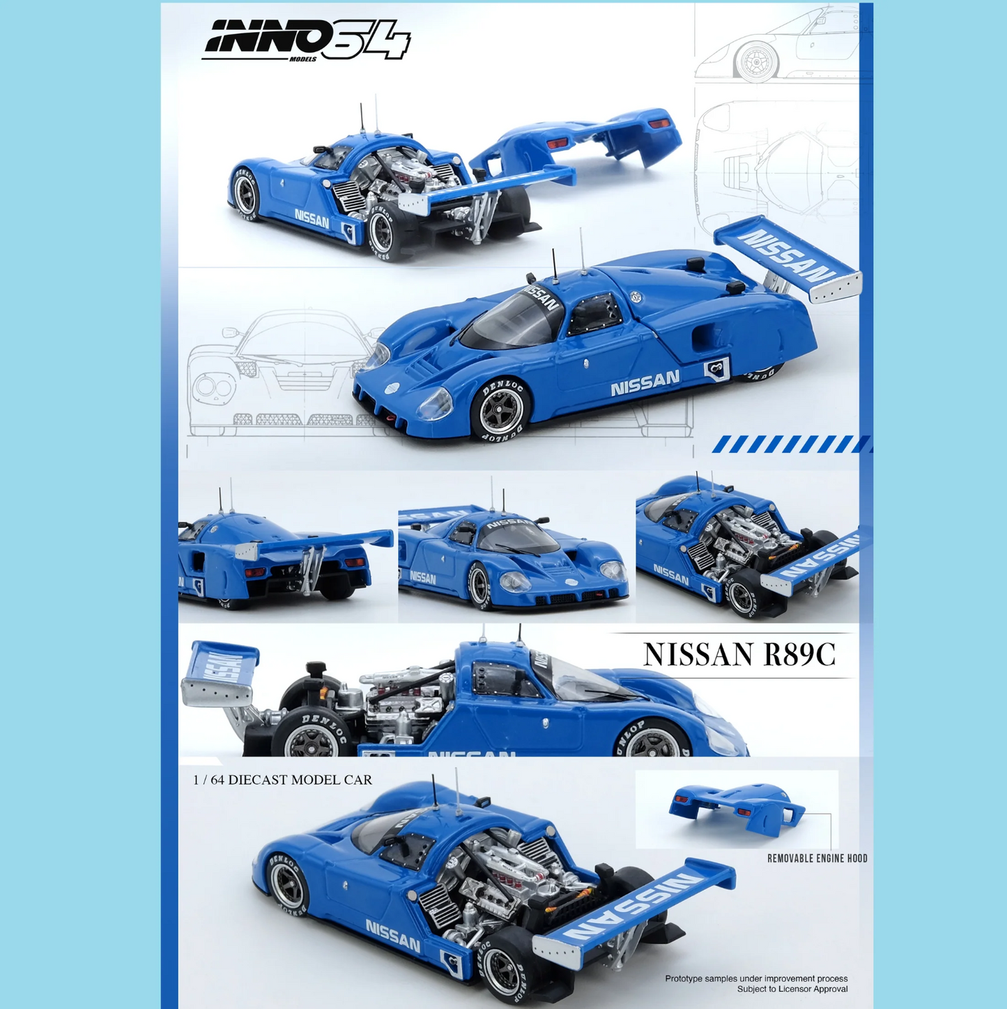 INNO64 1:64 NISSAN R89C Blue IN64-R89C-BL