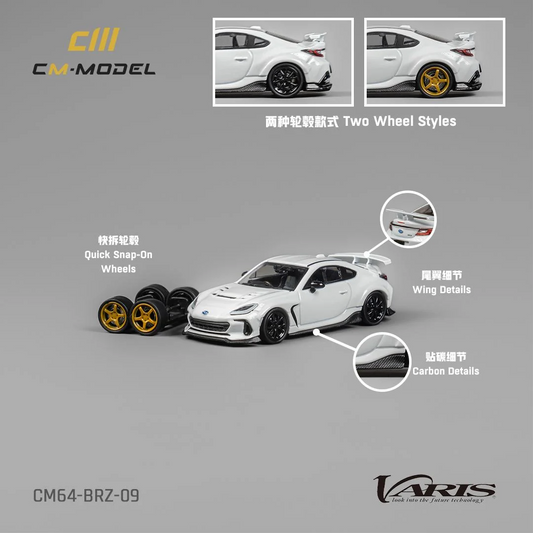 CM MODEL 1:64 Subaru BRZ Varis Widebody (White) CM64-BRZ-09