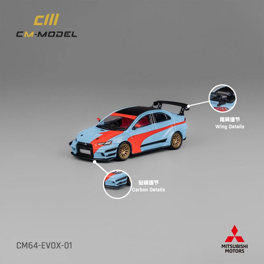 CM MODEL 1:64 Misubishi Lancer EvoX Varis Widebody (Orange/Blue) CM64-EVOX-01