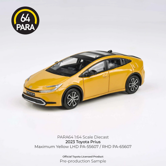 PARA64 1:64 2023 Toyota Prius Maximum Yellow / Karashi PA-55607 LHD