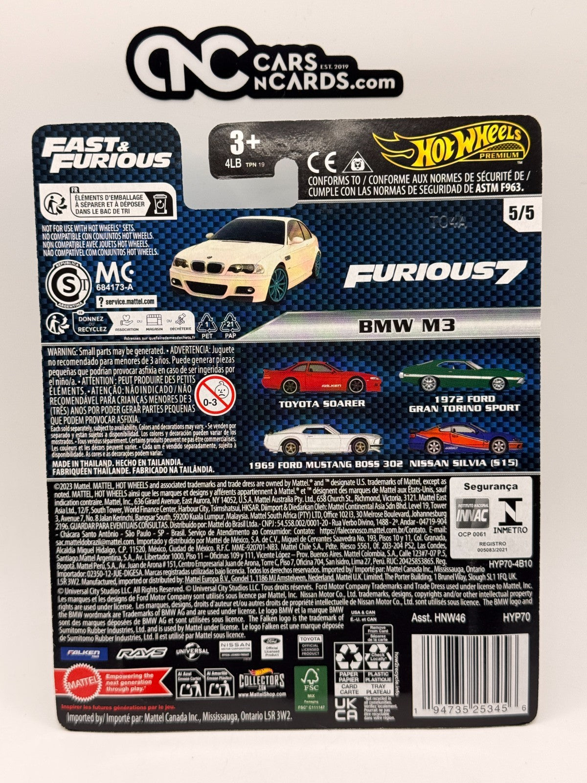 2024 Hot Wheels Premium Fast & Furious 5/5 BMW M3