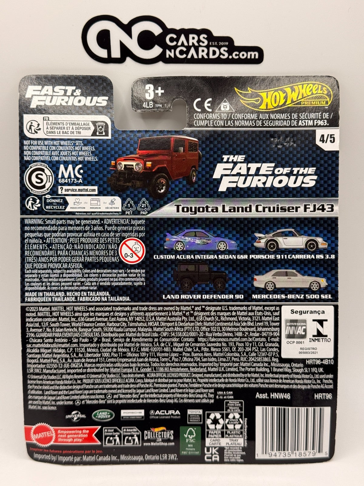 2024 Hot Wheels Premium Fast & Furious #4/5 Land Cruiser FJ43 (Bent Corner)