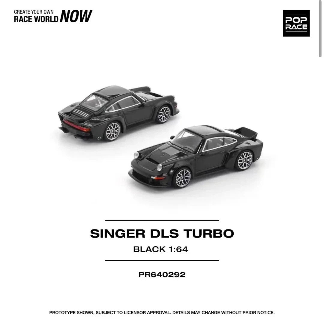 POPRACE 1:64 SINGER DLS TURBO (ROAD) BLACK PR640292
