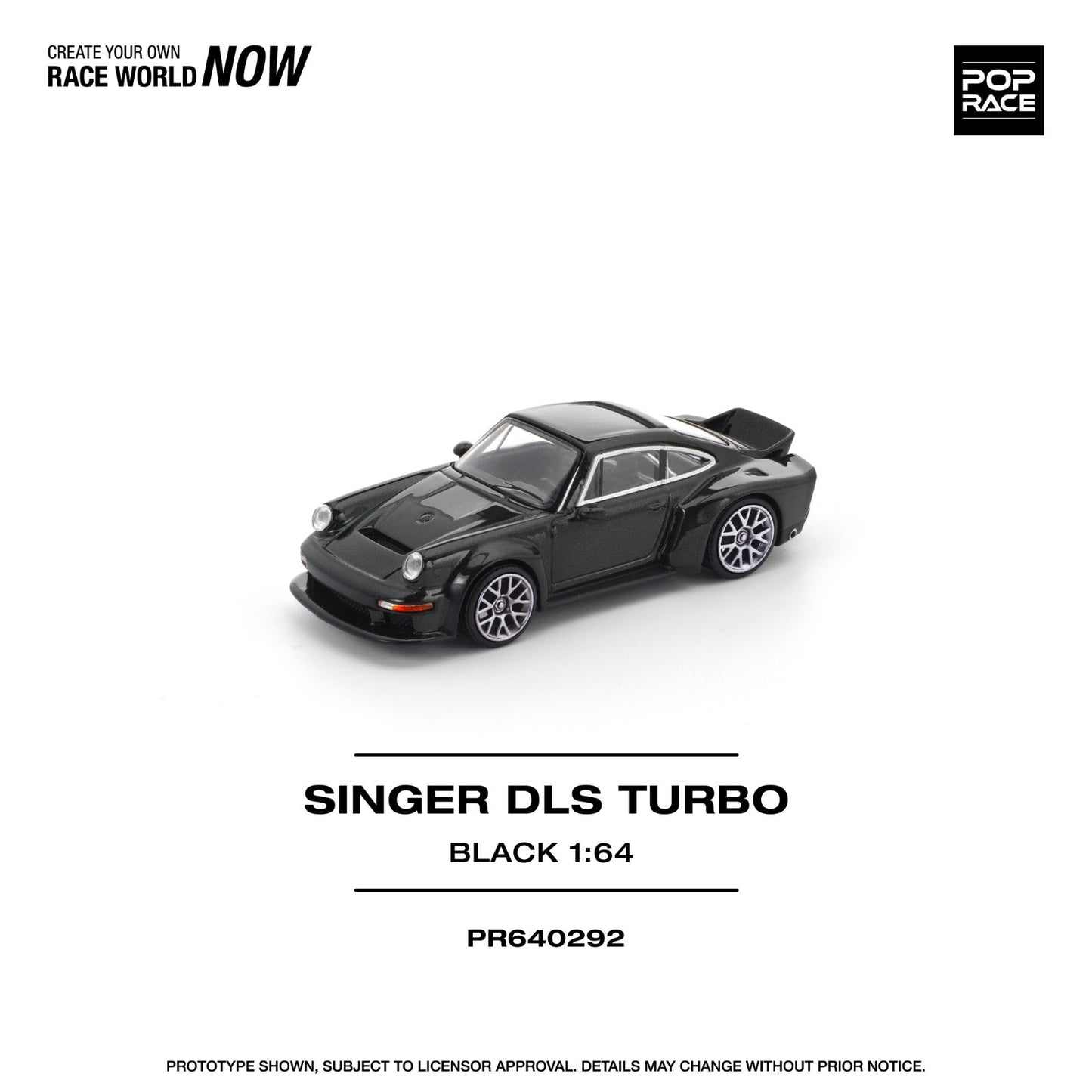 POPRACE 1:64 SINGER DLS TURBO (ROAD) BLACK PR640292