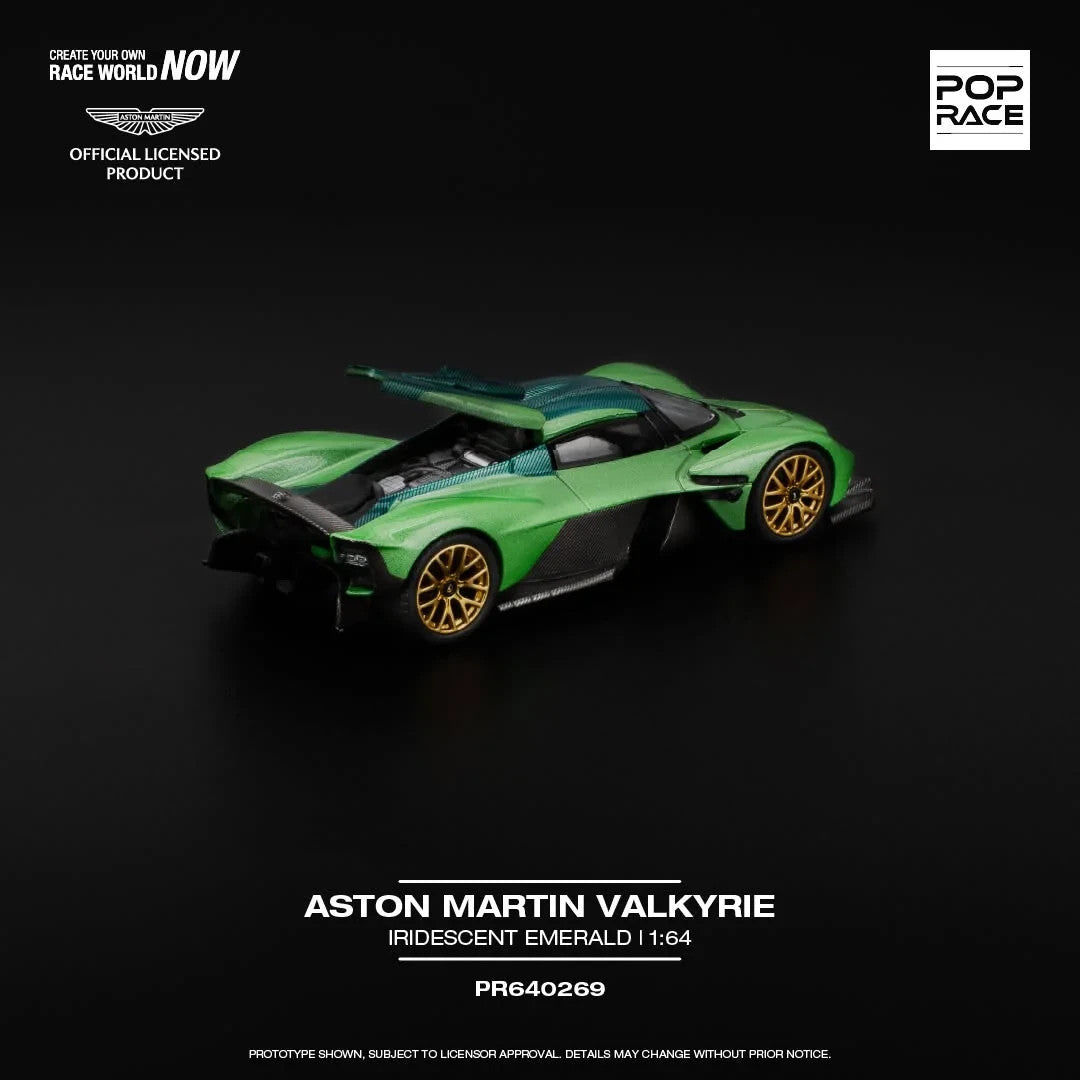 POPRACE 1:64 ASTON MARTIN VALKYRIE IRIDESCENT EMERALD PR640269
