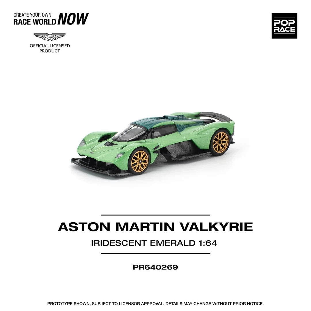 POPRACE 1:64 ASTON MARTIN VALKYRIE IRIDESCENT EMERALD PR640269