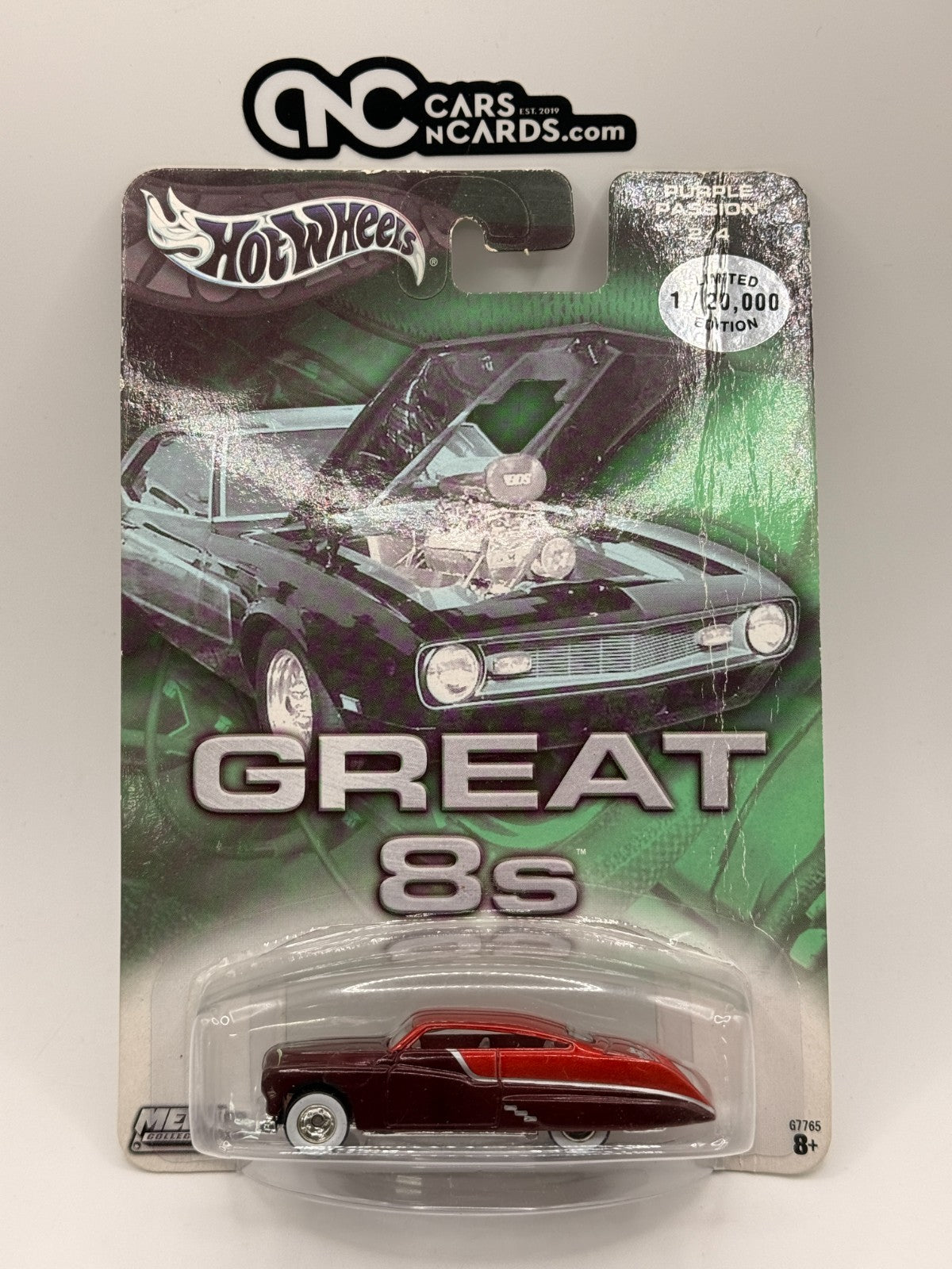 2004 Hot Wheels PURPLE PASSION Maroon & Cherry GREAT 8s (Card Damage)
