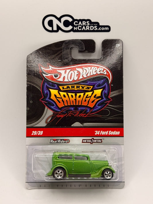2010 Hot Wheels Premium Larry's Garage 29/39 '34 Ford Sedan Green (Soft Corners)