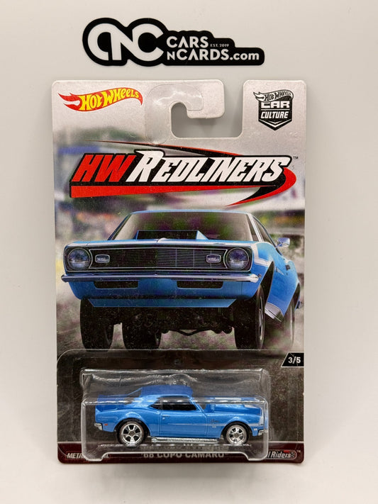 2016 Hot Wheels Premium HW Redliners 3/5 '68 Copo Camaro (Soft Corners)