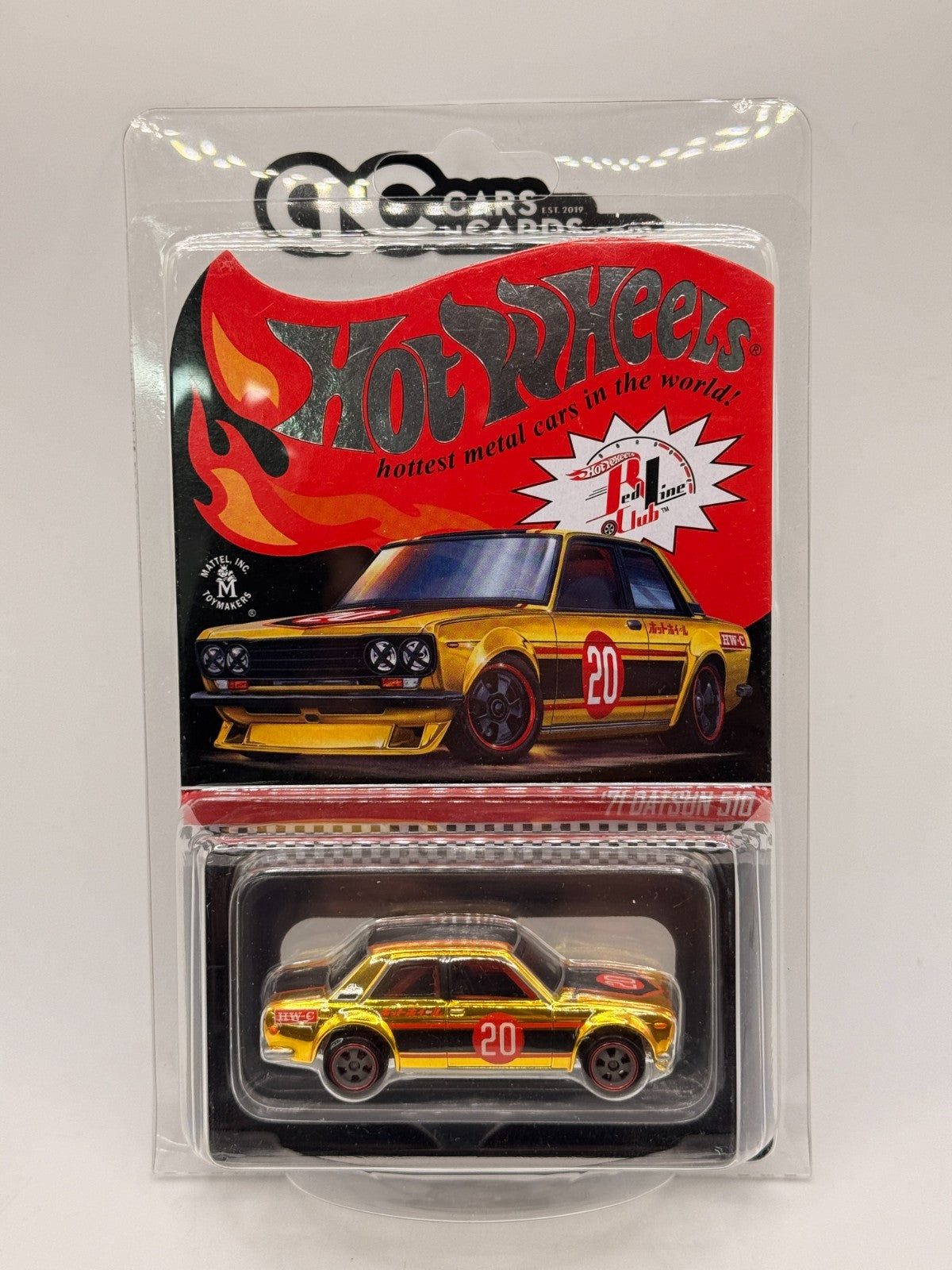 2020 Hot Wheels RLC '71 Datsun 510 Bluebird Gold With Protector