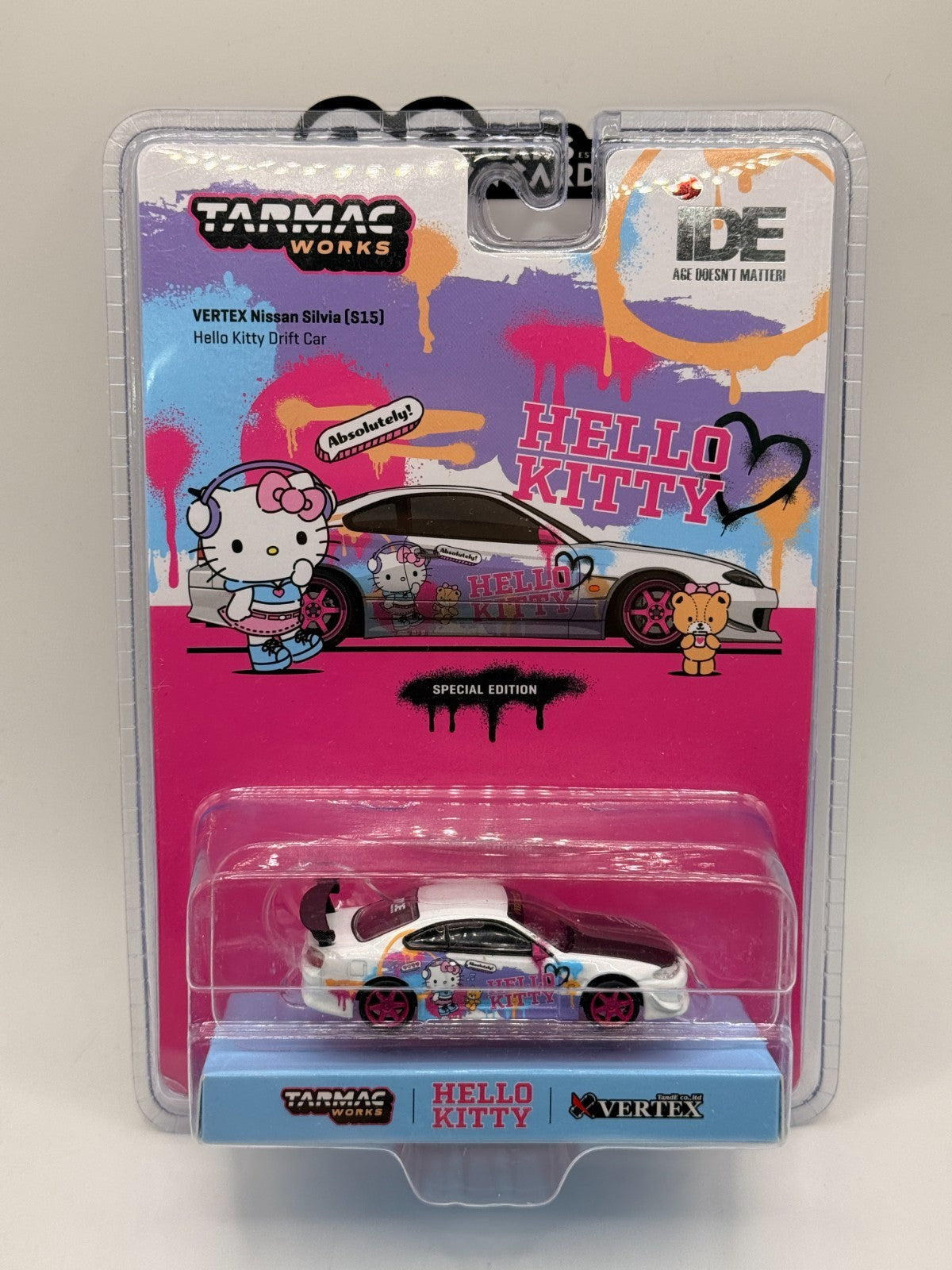 Tarmac Works Vertex Nissan Silvia S15 Hello Kitty Drift IDE 2024 Special Edition