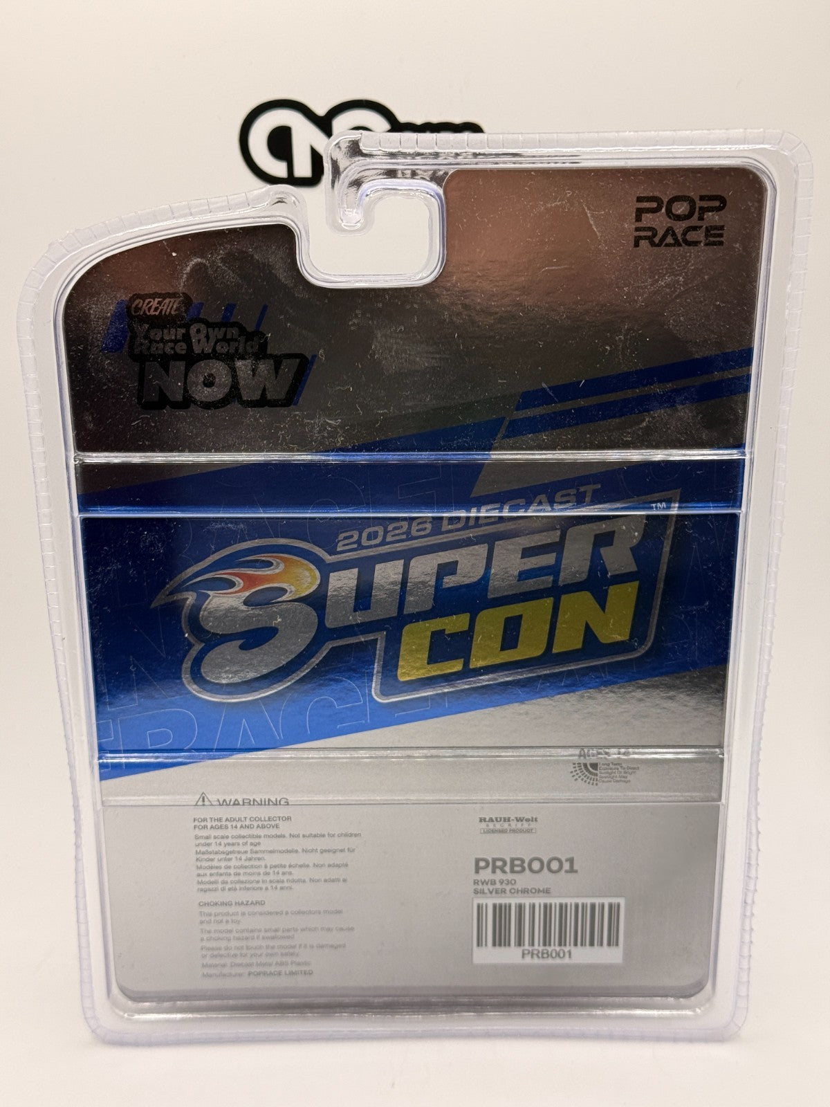 POPRACE 1:64 RWB 930 Silver Chrome - Las Vegas Supercon 2026 Edition PRB001