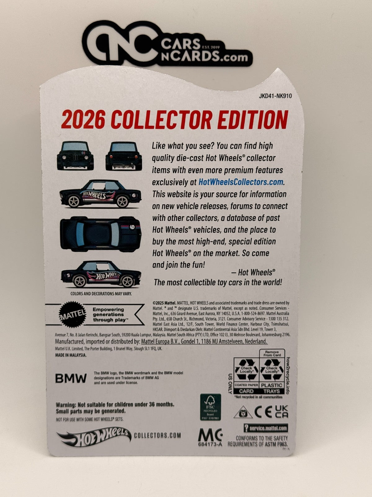 2026 Hot Wheels Mail In Collector Edition BMW 2002 With Protector