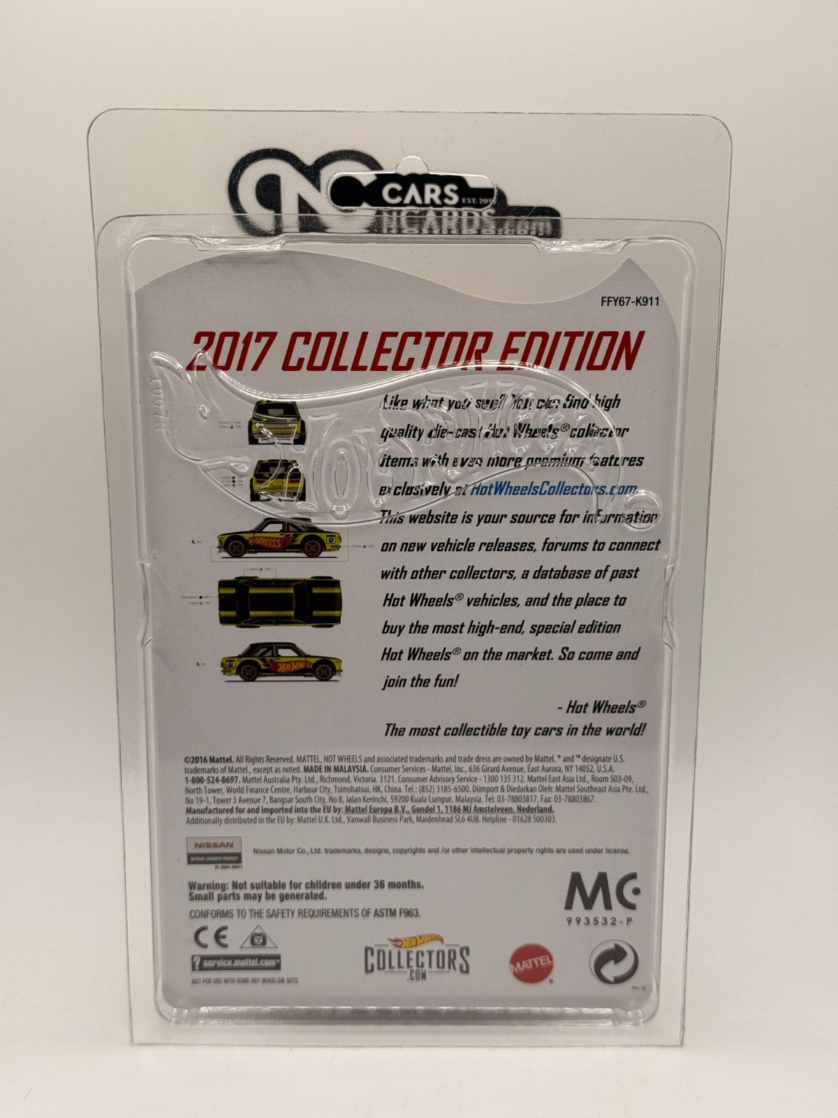 2017 Hot Wheels Mail In Collector Edition '71 Datsun Bluebird 510 With Protector